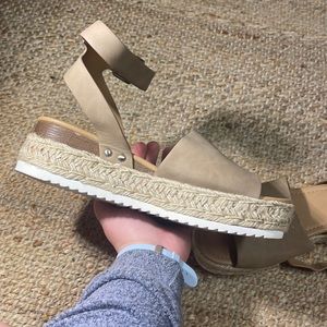 Tan Platform Sandals